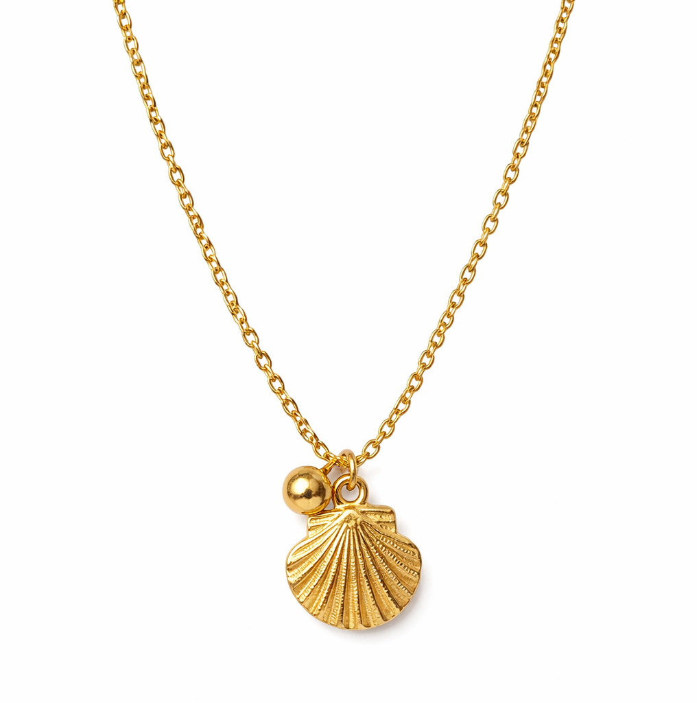 Matis Textured Gold Pendant – Abstract Evil Eye Talisman Necklace