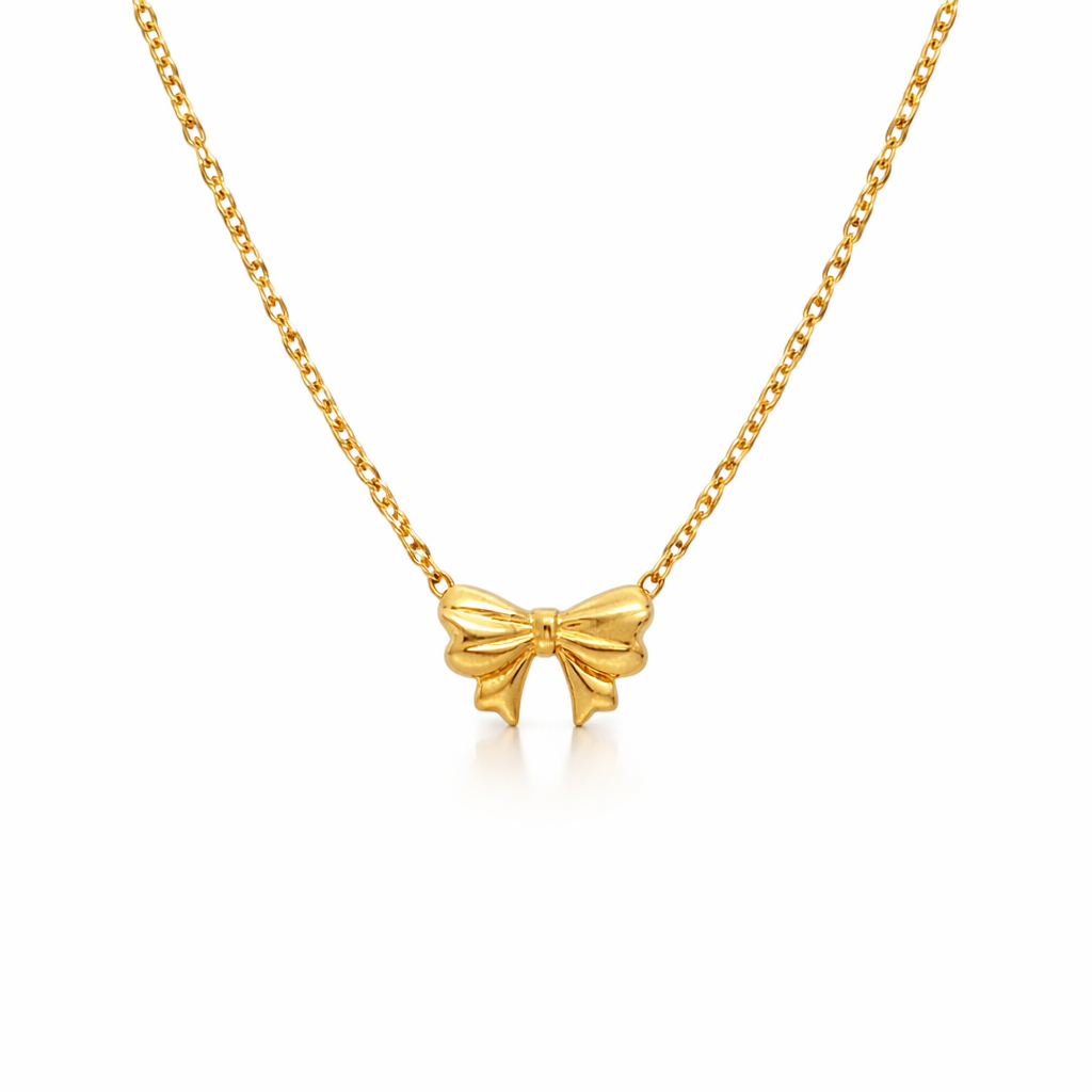 Ignis Textured Gold Pendant – Abstract Fluid Ribbon Statement Necklace