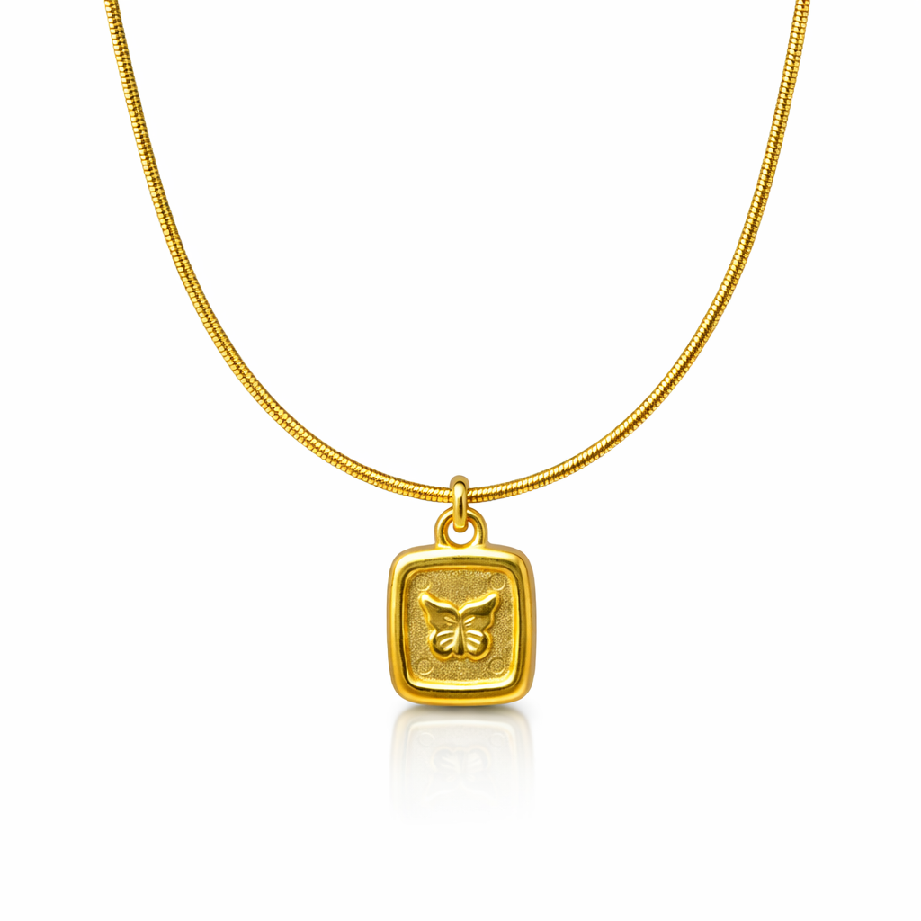 Luna Textured Gold Pendant – Abstract Crescent Moon Statement Necklace