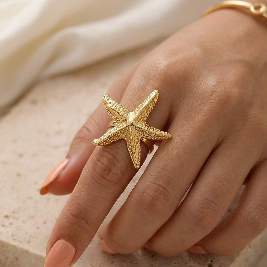 Gold Braided Twist Statement Ring | Elegant Minimalist Jewellery for Parties & Gifting
