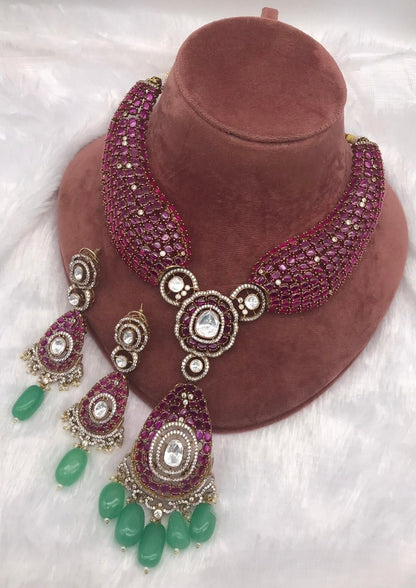 Original Viva Premium Antique Rose Victorian Necklace Set