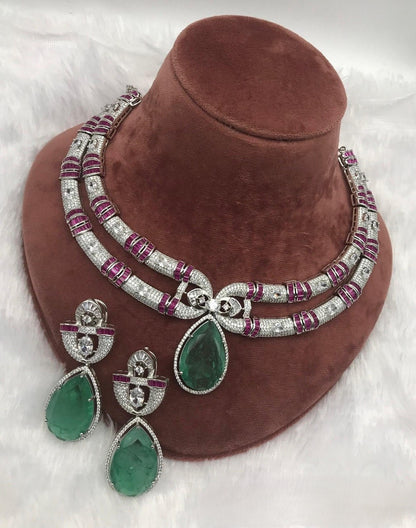 Veena Moissanite Choker Necklace