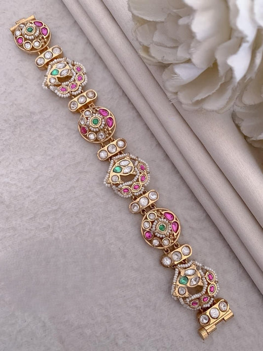 Ruchi Moissanite Kundan Bracelet