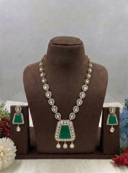 Reena Mina Kari Moissanite Kundan Necklace