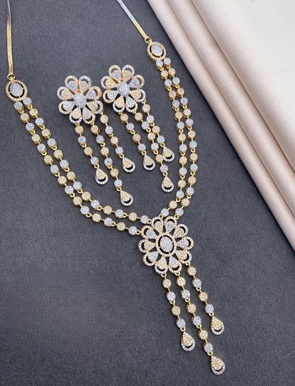 Diva Floral Drop Necklace Set
