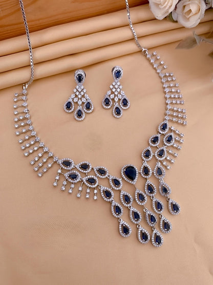 Sahira Premium Drop American Diamond Necklace