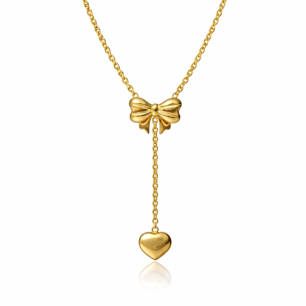 Amara Textured Gold Pendant – Abstract Radiant Heart Statement Necklace