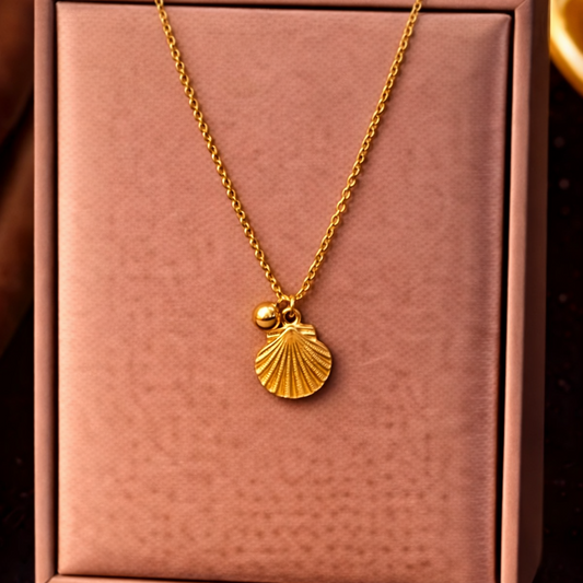 Matis Textured Gold Pendant – Abstract Evil Eye Talisman Necklace