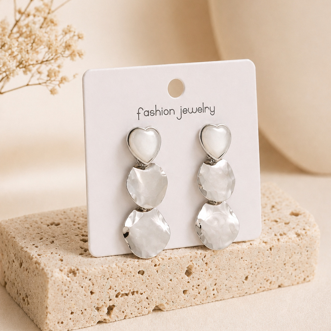 Monstera Deliciosa Textured Gold Earrings – Abstract Tropical Leaf Statement Drop Earrings