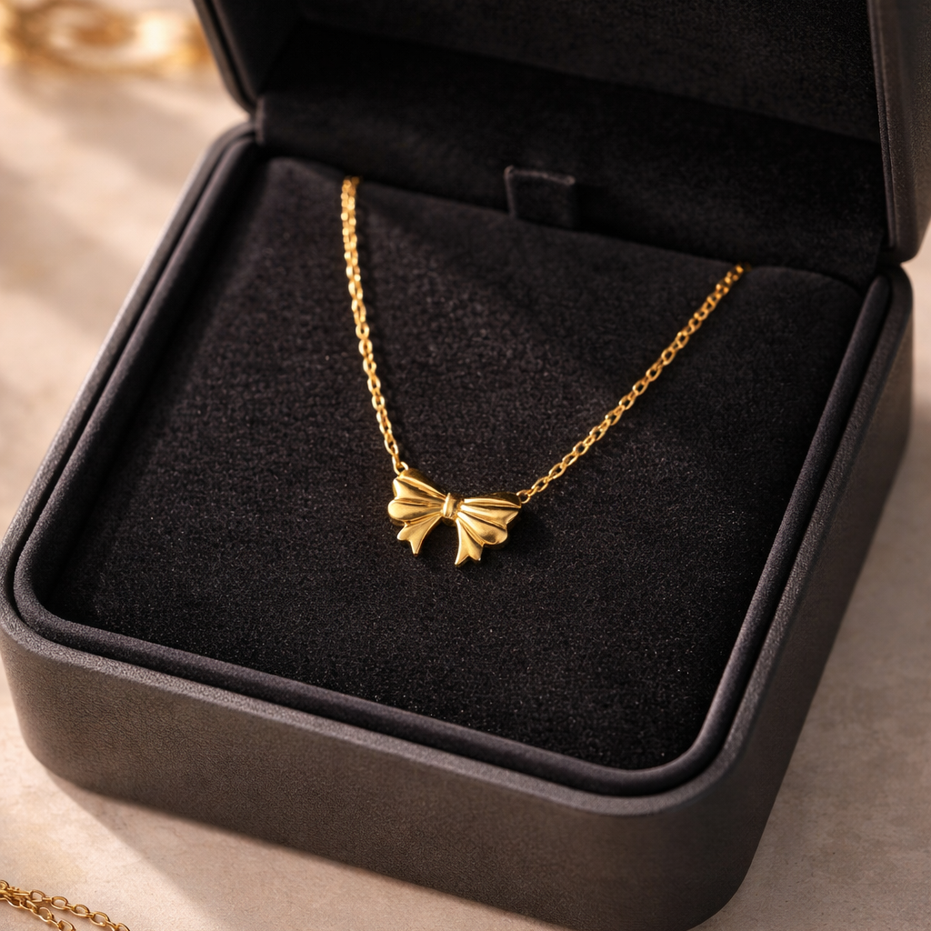 Ignis Textured Gold Pendant – Abstract Fluid Ribbon Statement Necklace
