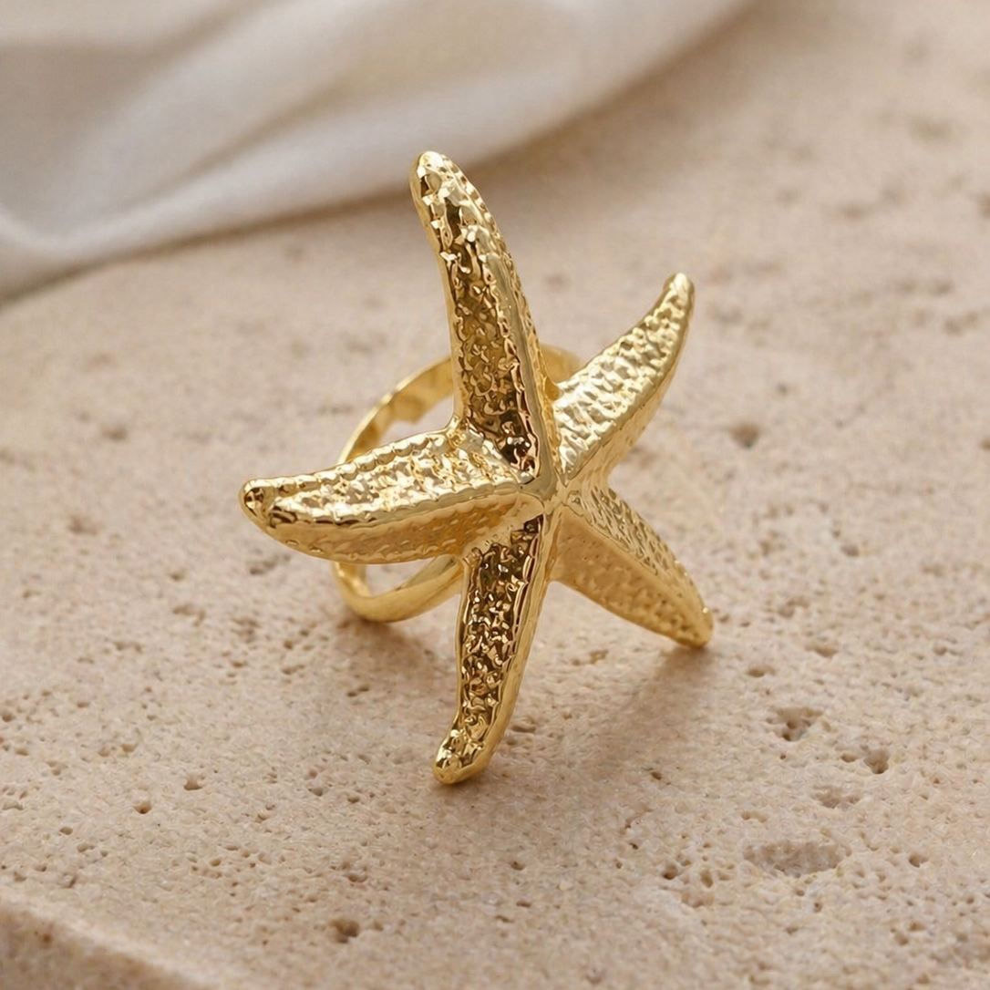 Gold Braided Twist Statement Ring | Elegant Minimalist Jewellery for Parties & Gifting