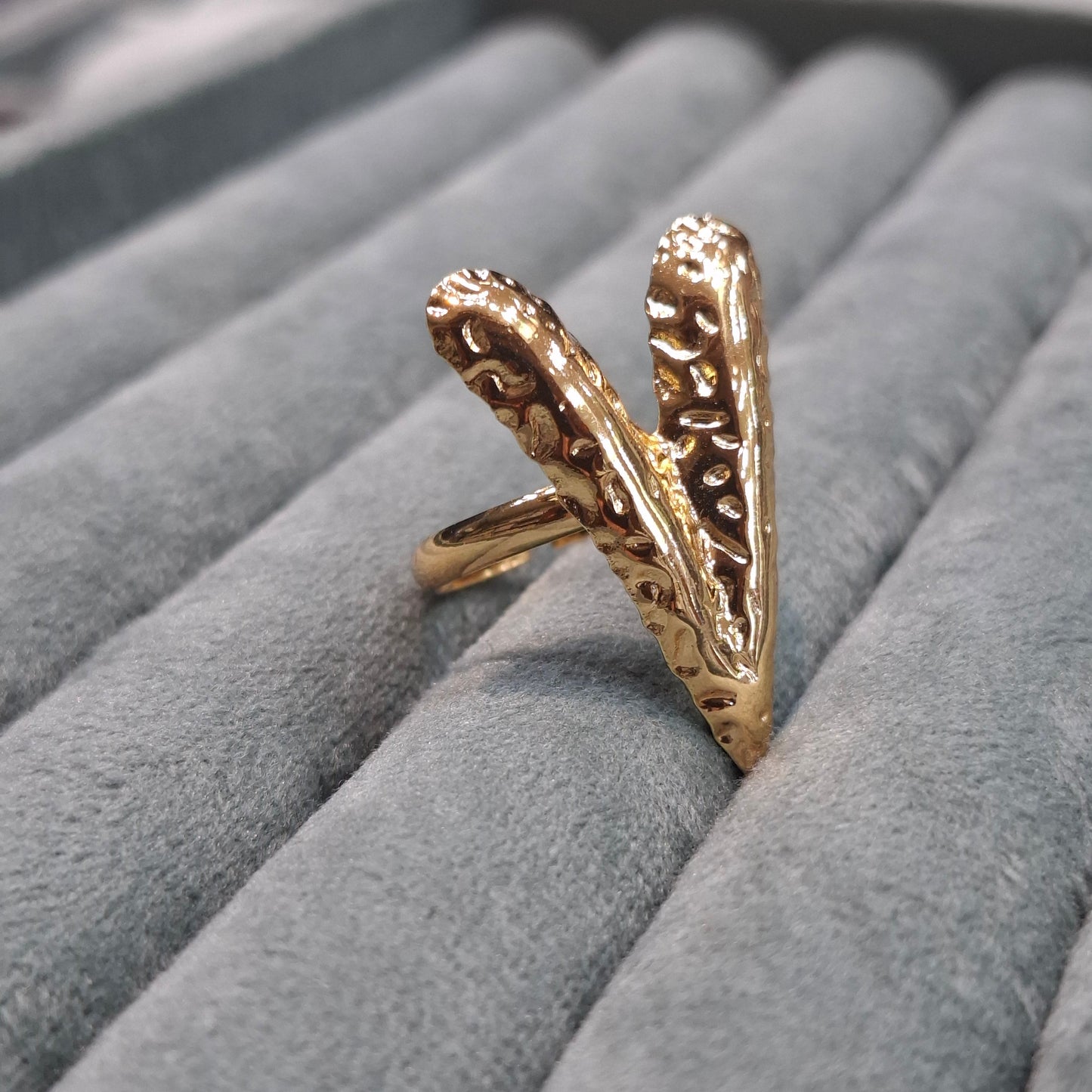 Gold Molten Abstract Statement Ring | Modern Sculptural Jewellery for Parties & Gifting
